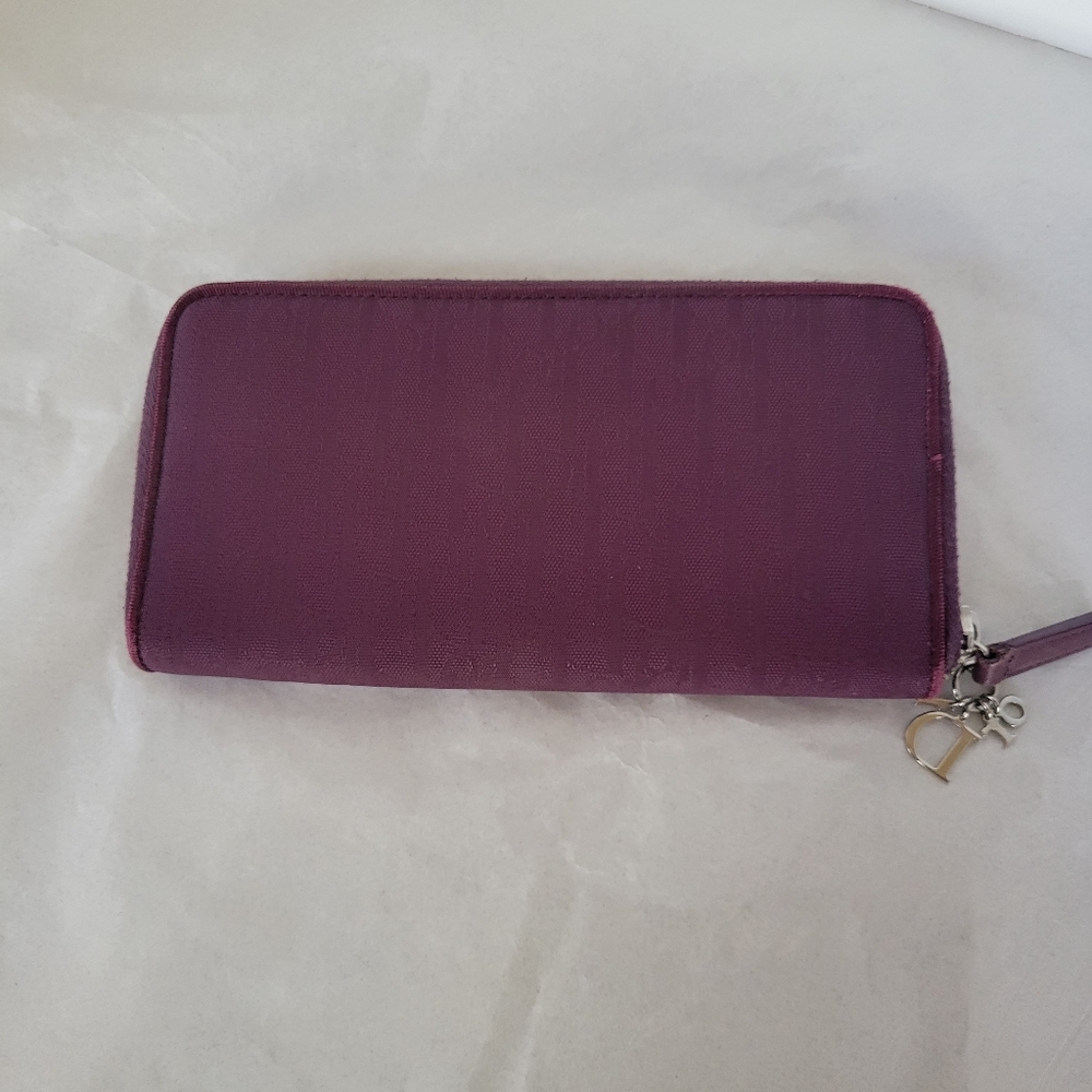 Dior Zippy purple long wallet